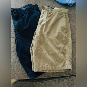 Banana Republic Blue and Tan Aiden Shorts